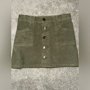 Okie Dokie - girls green corduroy skirt